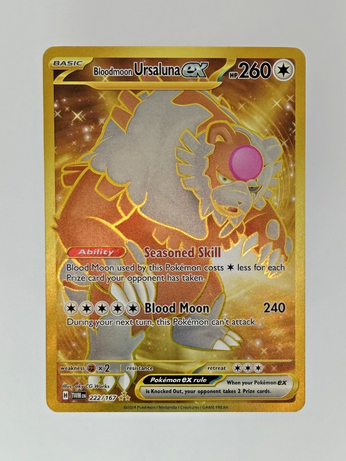 Pokémon Bloodmoon Ursaluna ex 222/167 - Twilight Masquerade - NM