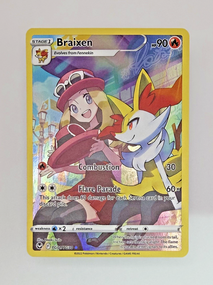 Pokémon Braixen TG01/TG30 - Silver Tempest - Trainer Gallery - NM