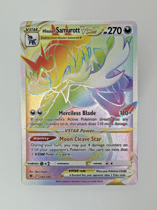 Pokémon Hisuian Samurott VSTAR (Secret) 197/189 - Astral Radiance - NM