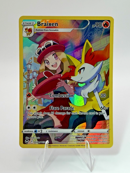 Pokémon Braixen TG01/TG30 - Silver Tempest - Trainer Gallery - NM