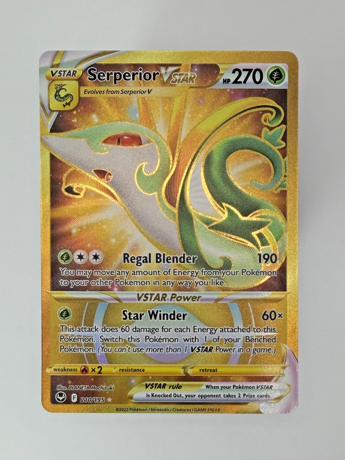 Pokémon Serperior VSTAR (Secret) 210/195 - Silver Tempest - NM