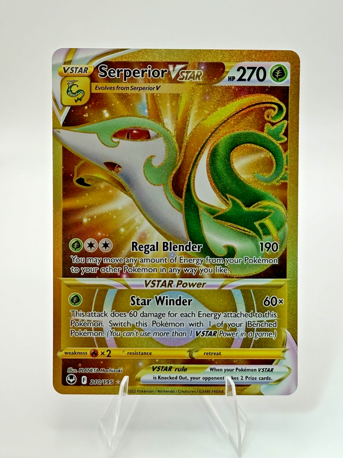 Pokémon Serperior VSTAR (Secret) 210/195 - Silver Tempest - NM