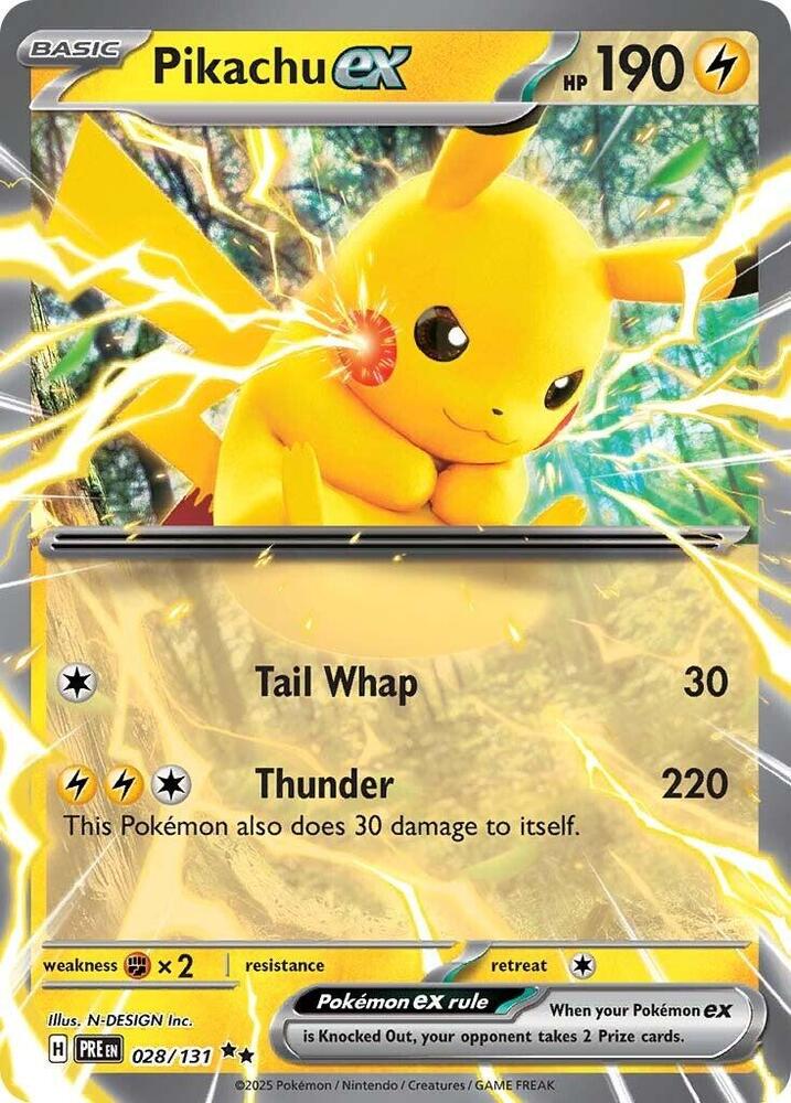 Pikachu ex 028/131 - SV: Prismatic Evolutions