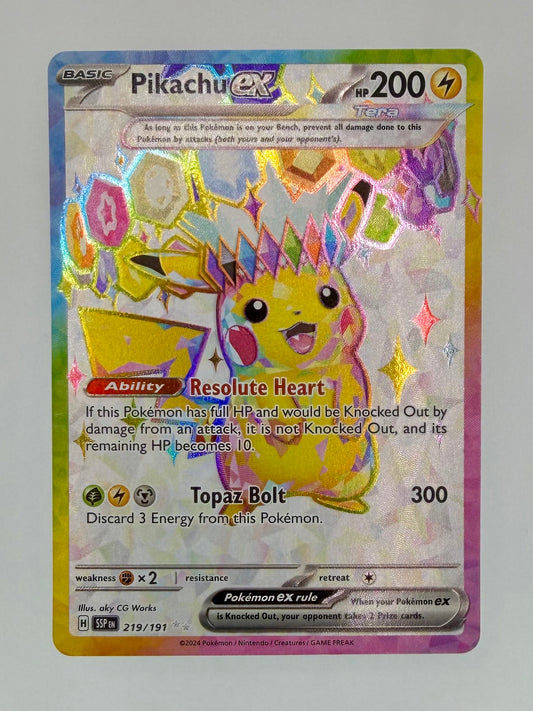 Pikachu ex 219/191 - SV08: Surging Sparks