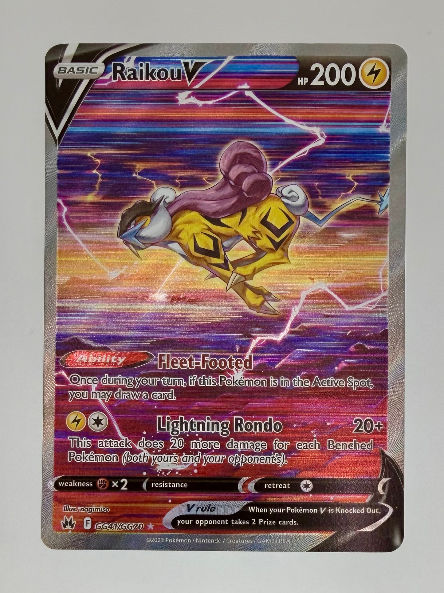 Raikou V GG41/GG70 - SWSH: Crown Zenith: Galarian Gallery