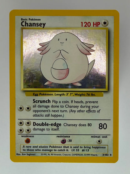 Chansey 3/102- Base Set